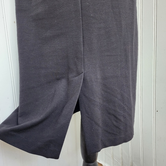 Talbots Black Gem Neck Sleeveless Shift Midi Sleveless Stretch Dress Sz 10 - Picture 9 of 16